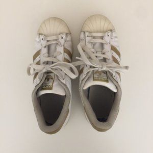 Adidas Superstar J B39402 Big Kids Gold/White